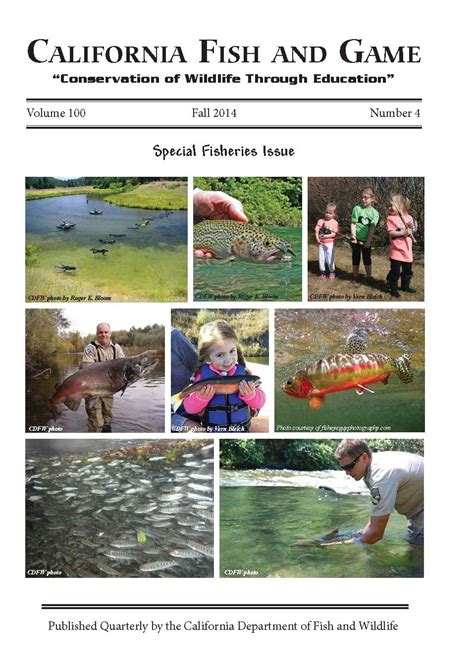 california fish and game journal.